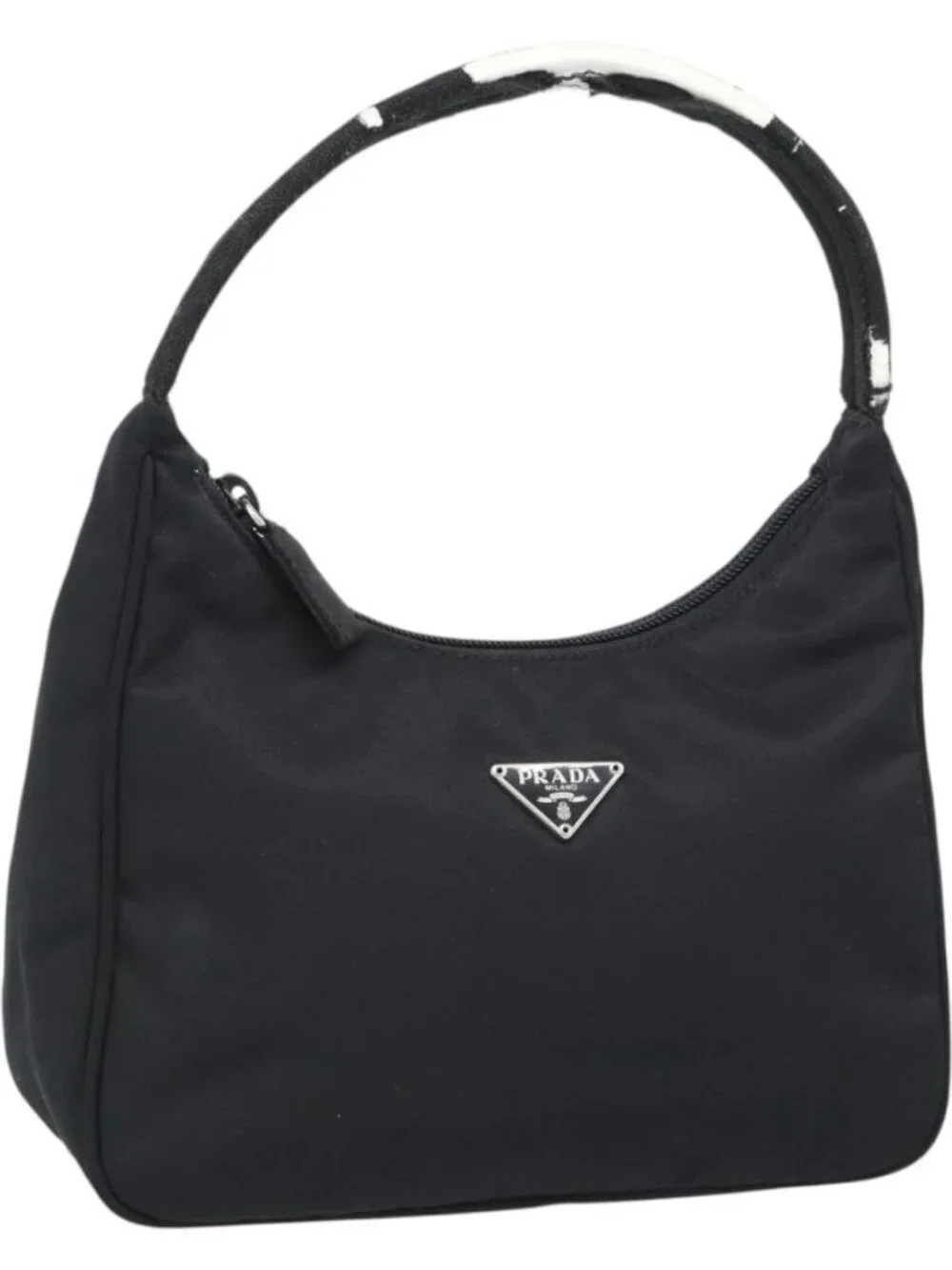 PRADA Pouch Nylon Black Auth 49968
